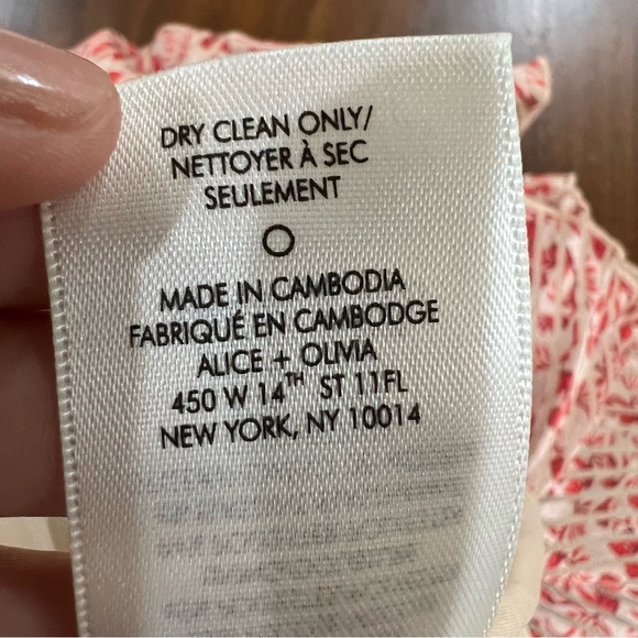 Alice and Olivia Mariette Pinstripe Floral Skirt Size 2 - Picture 9 of 11